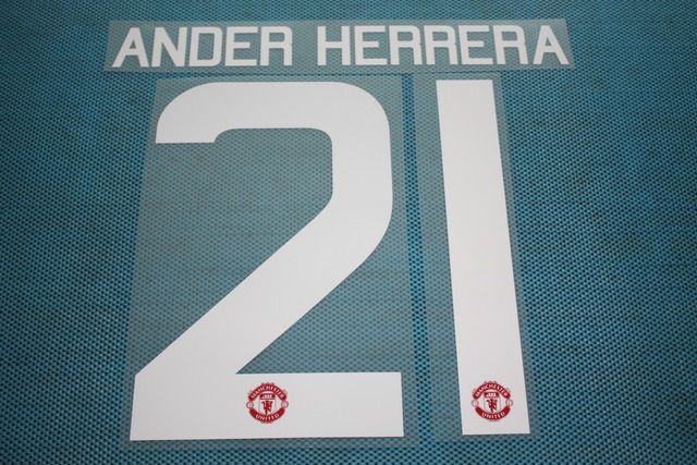 Premier League 2015-2016 Manutd #21 Ander Herrera AwayKit Nameset Printing