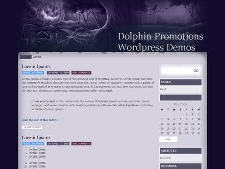 Halloween Dark Purple Wordpress Theme