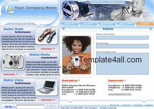 Flash Electronic Gadgets Web2.0 Template