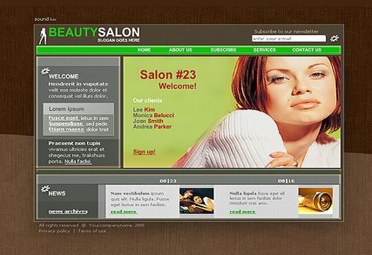 Flash Beauty Sexy Saloon Web2.0 Template