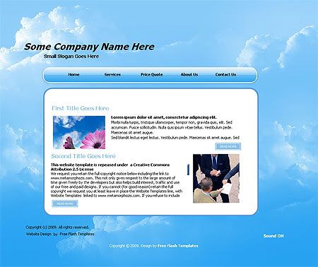Free Flash Business Company Blue Template