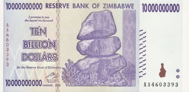 ZIMBABWE 10 BILLION
