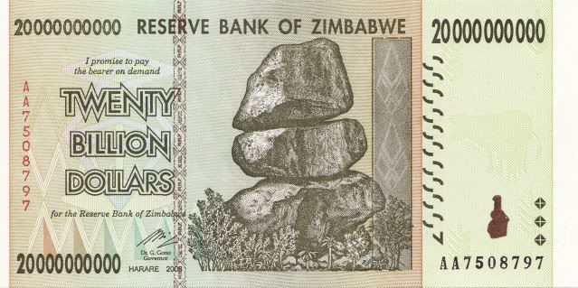 ZIMBABWE 20 BILLION