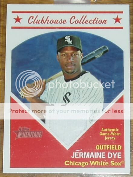 2008 Topps Heritage JERSEY JERMAINE DYE White Sox  