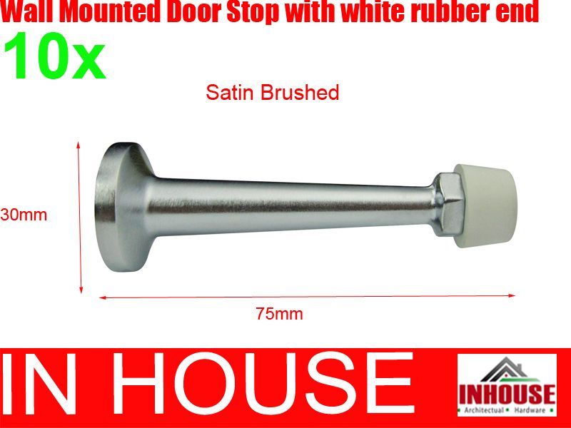 10xWall mounted door stops Chrome, Brushed Satin, Brushed Nickel(DS019
